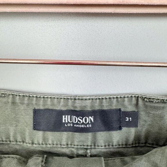 HUDSON JEANS | Olive Green Hunter Cargo Mini Skirt Women’s Size 31 (12) - Picture 7 of 10